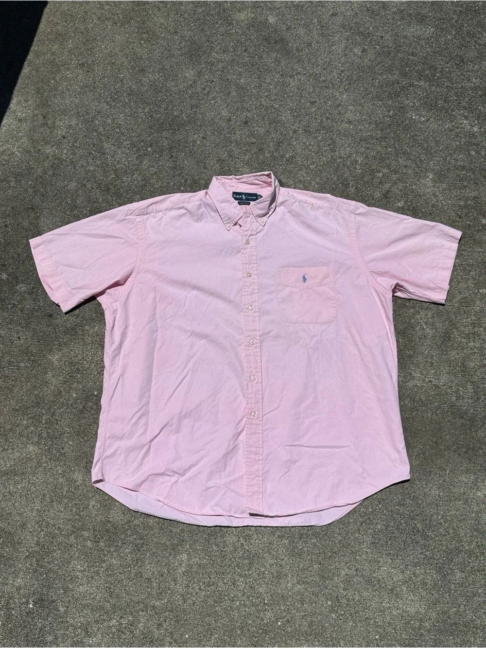 Polo by Ralph Lauren Pastel Pink Short-Sleeve Button-Down Shirt